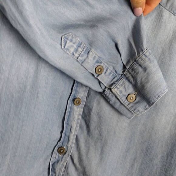 Sanctuary Blue Denim LS Shirt Sz S - Picture 5 of 9